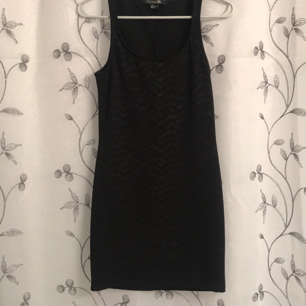 Black Bodycon Sparkle Dress Chevron
